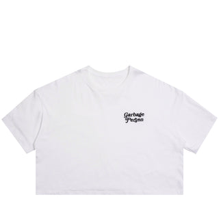 Garbage Person Embroidered Crop Shirt